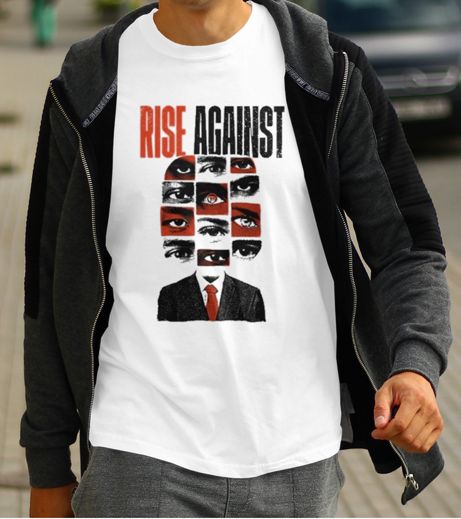 RISE AGAINST Eyes And Suit Big Brother Surveillance T-Shirt