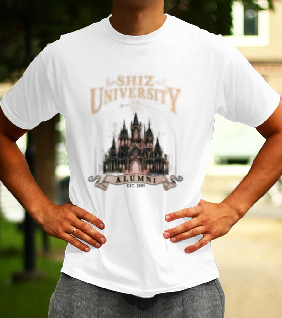 Shiz University Alumni Est 1995 Gothic Castle Emblem T-Shirt