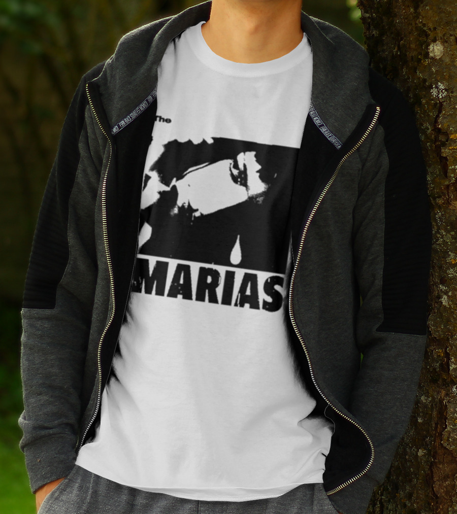 The Marias María Monochrome Teardrop Image T-Shirt