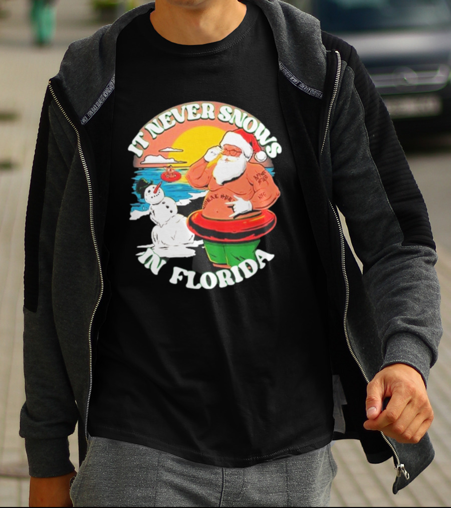 New Found Glory Santa Sunbathing It Never Snows In Florida T-Shirt