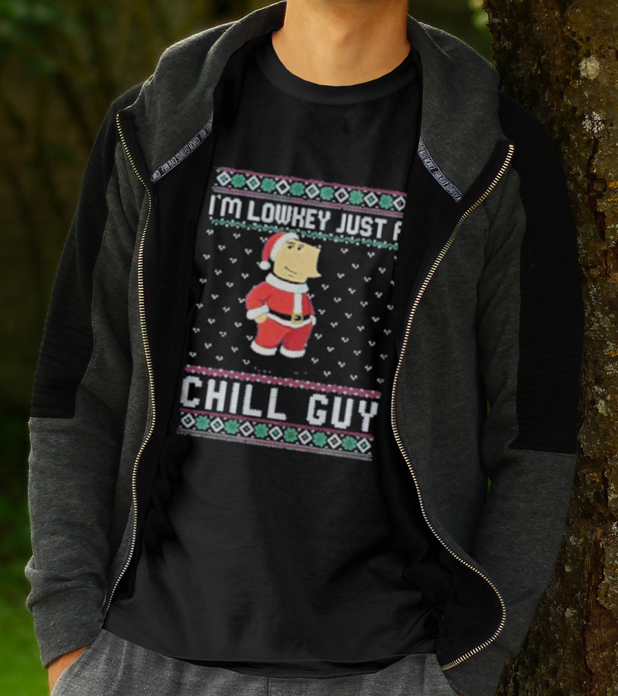 I’m Lowkey Just A Chill Guy Christmas Santa T-Shirt