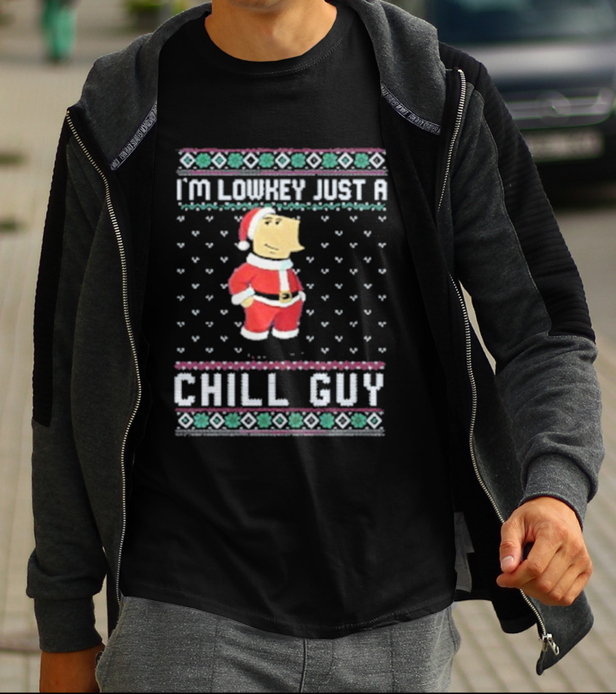 I’m Lowkey Just A Chill Guy Christmas Santa T-Shirt