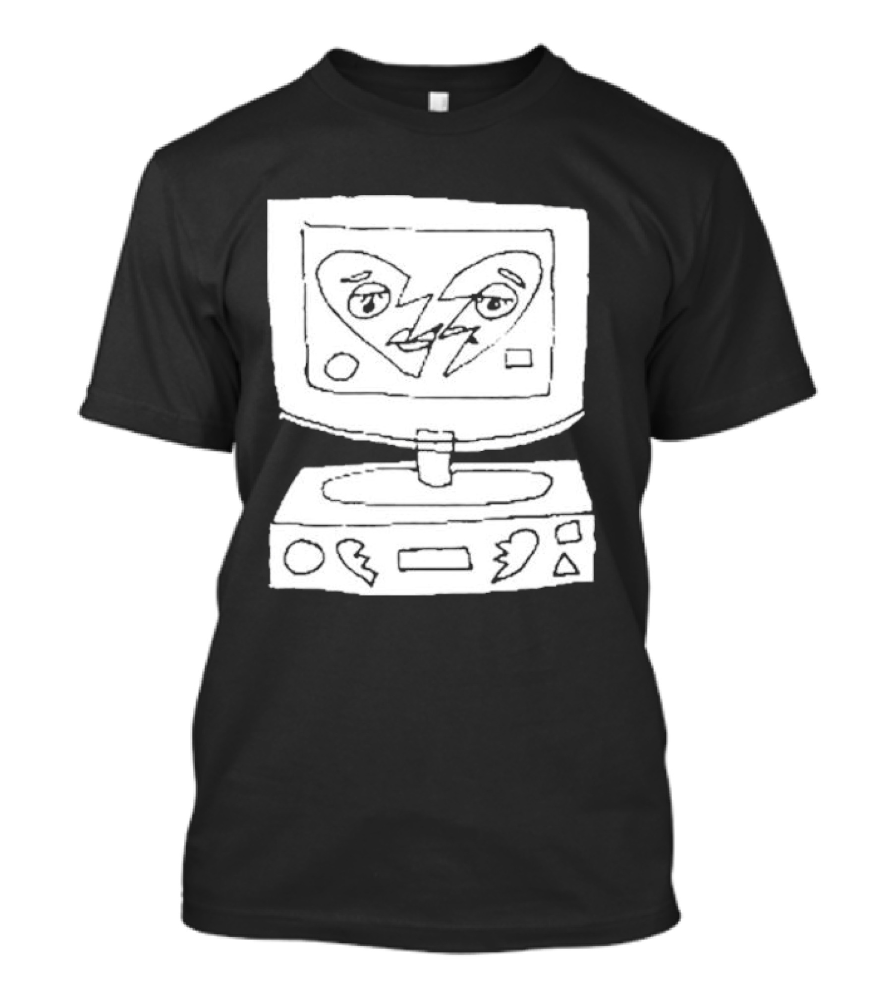 James Marriott Broken Heart Sketch Retro Computer T-Shirt