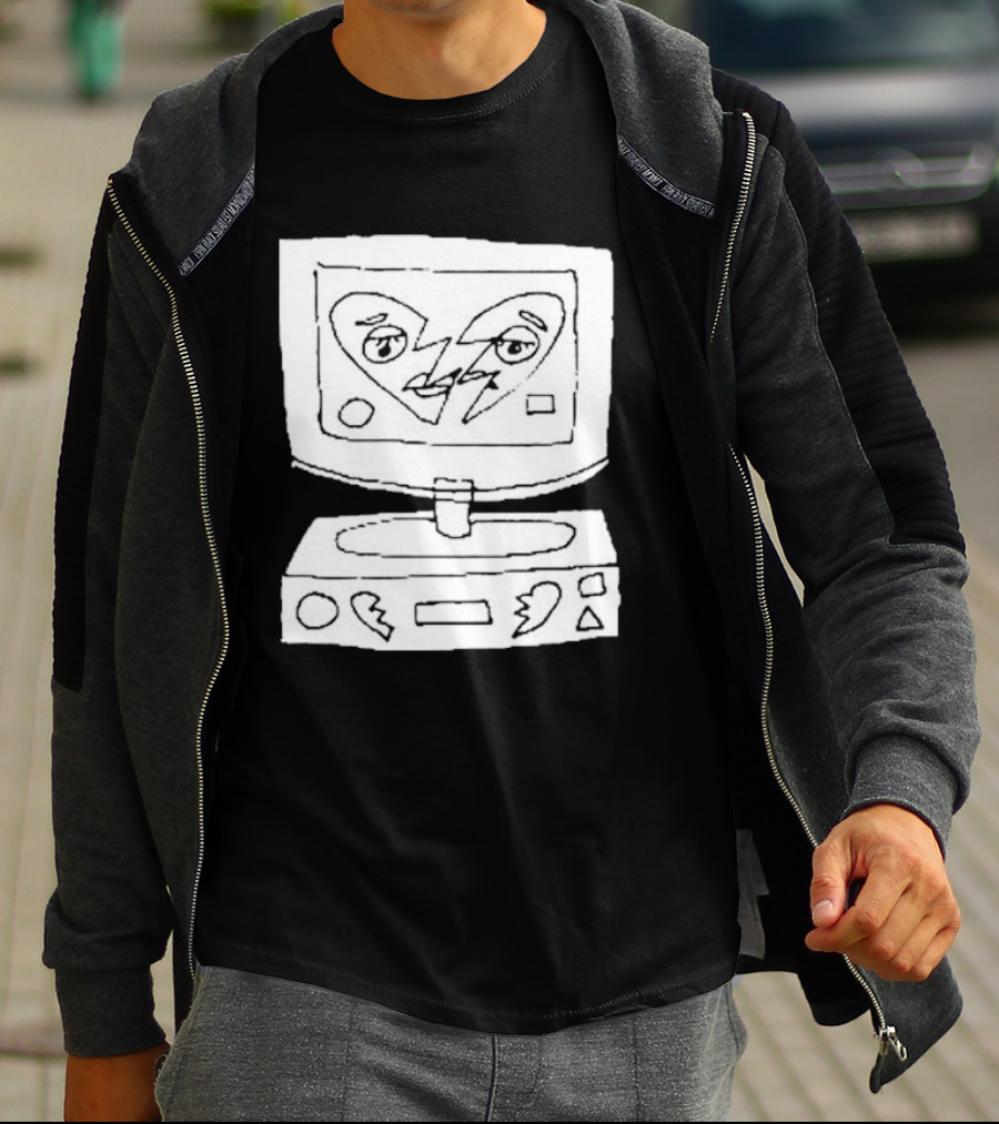 James Marriott Broken Heart Sketch Retro Computer T-Shirt