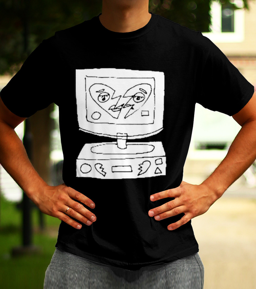 James Marriott Broken Heart Sketch Retro Computer T-Shirt