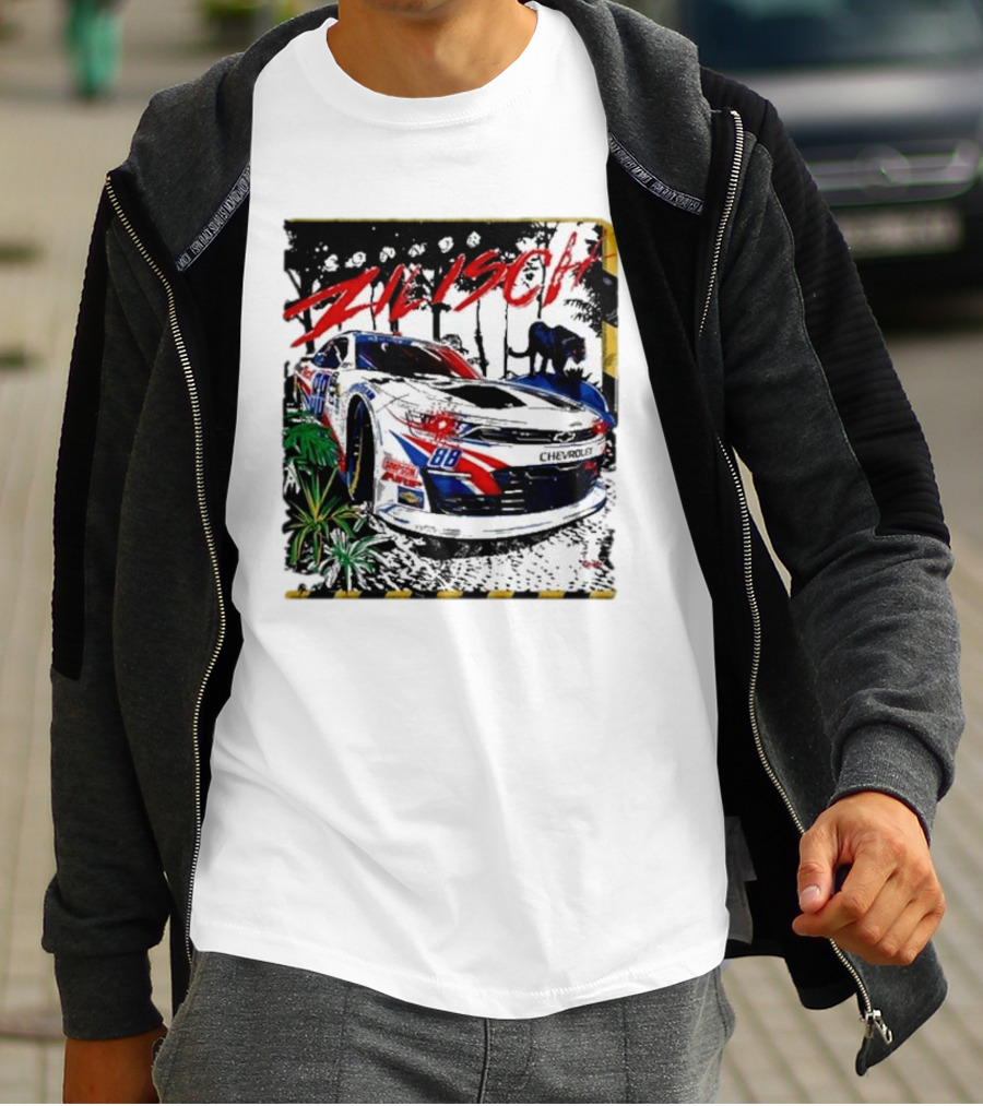 Zilisch 88 Chevrolet Racing Car Jungle Scene T-Shirt