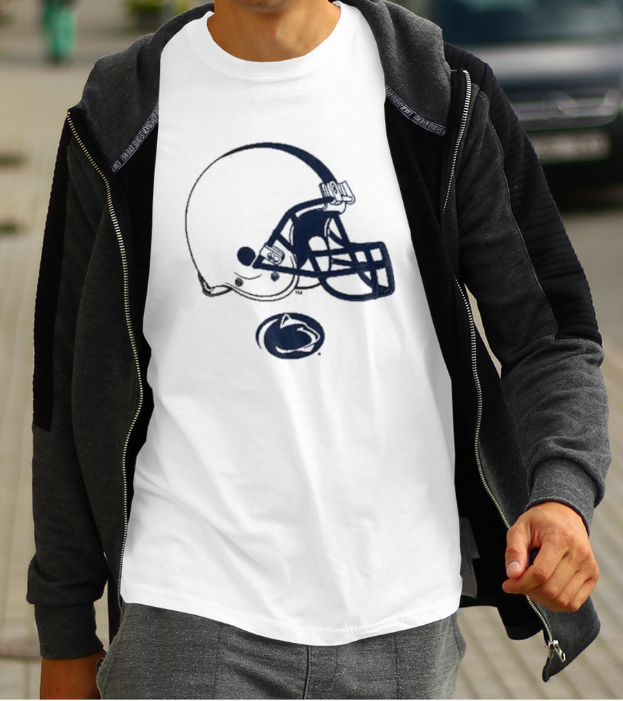 Penn State Nittany Lions Football White Helmet T-Shirt