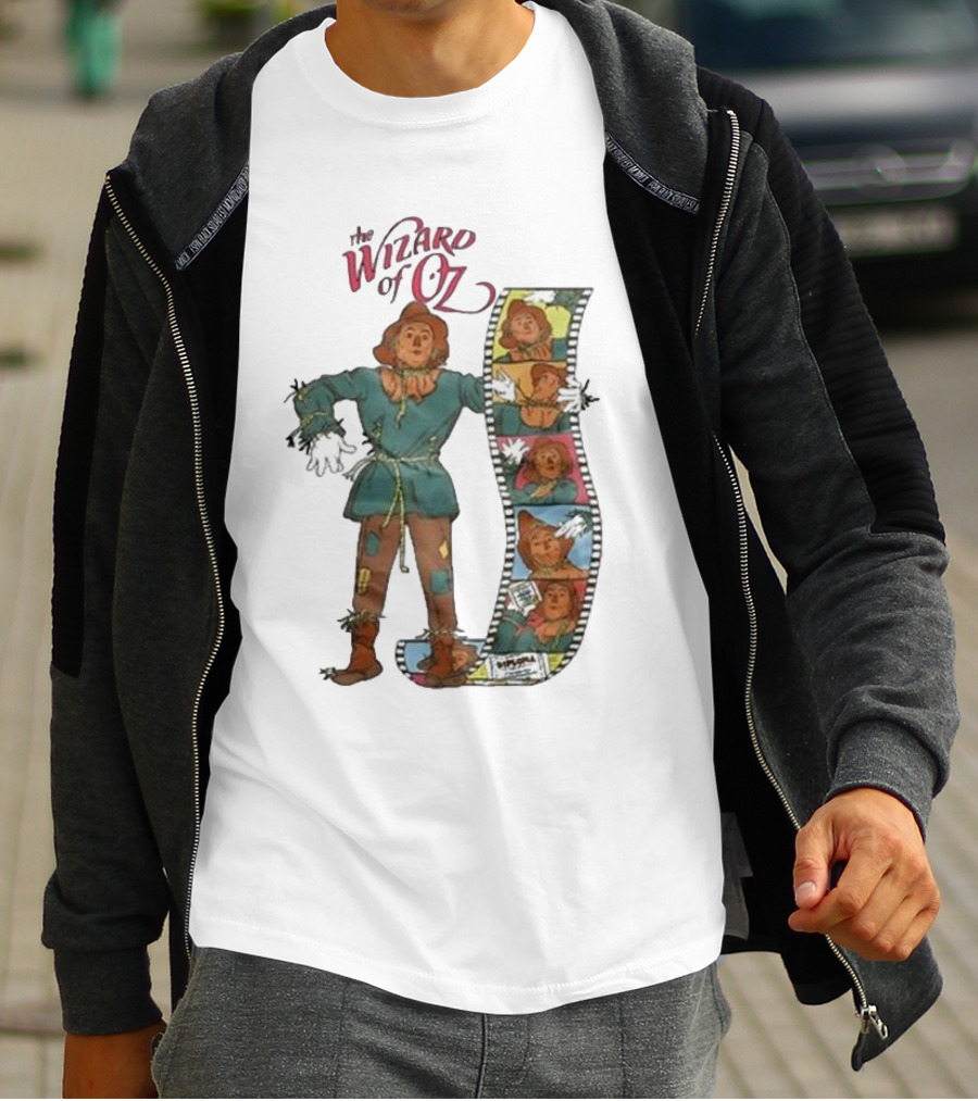 The Wizard Of Oz Movie Scarecrow Filmstrip If I Only Had A Brain T-Shirt