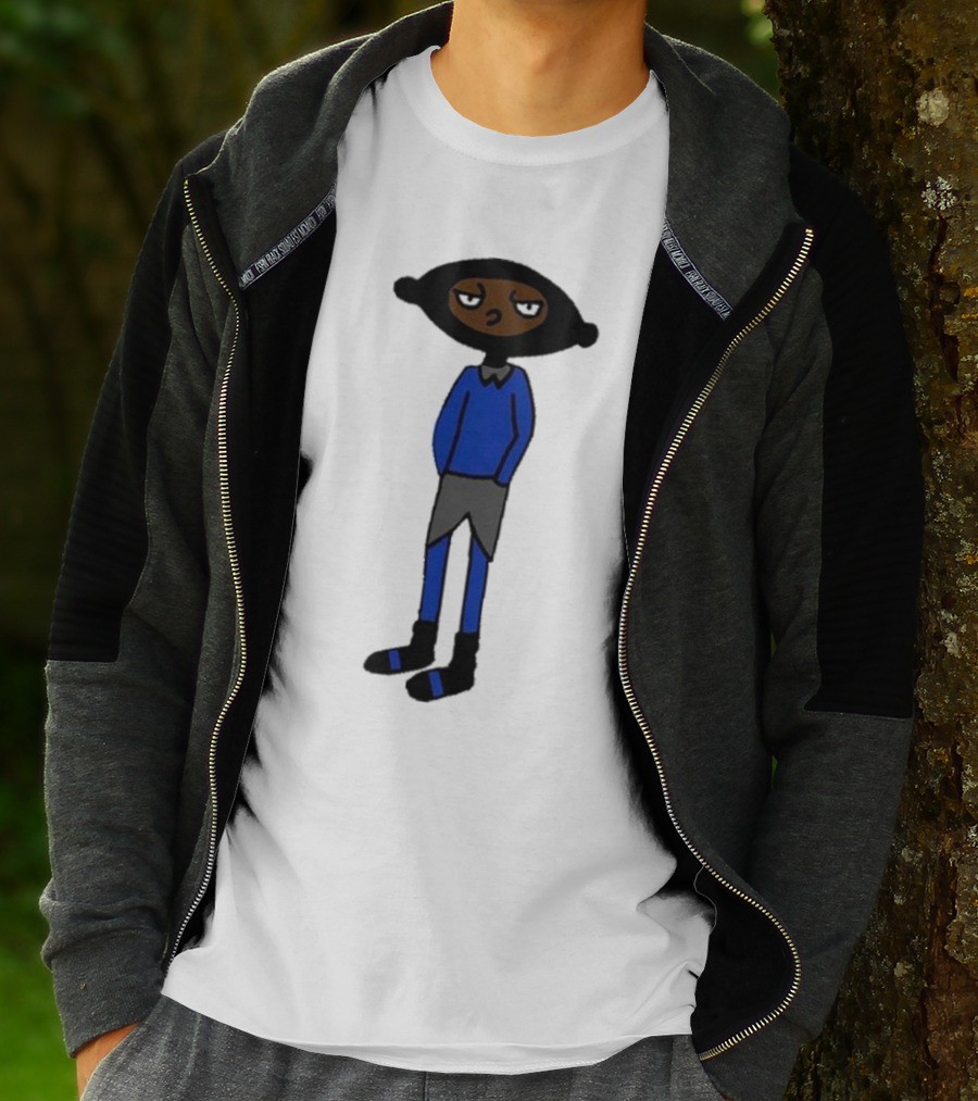 Yuno Miles Stay Calm Blue Outfit Cartoon Character T-Shirt