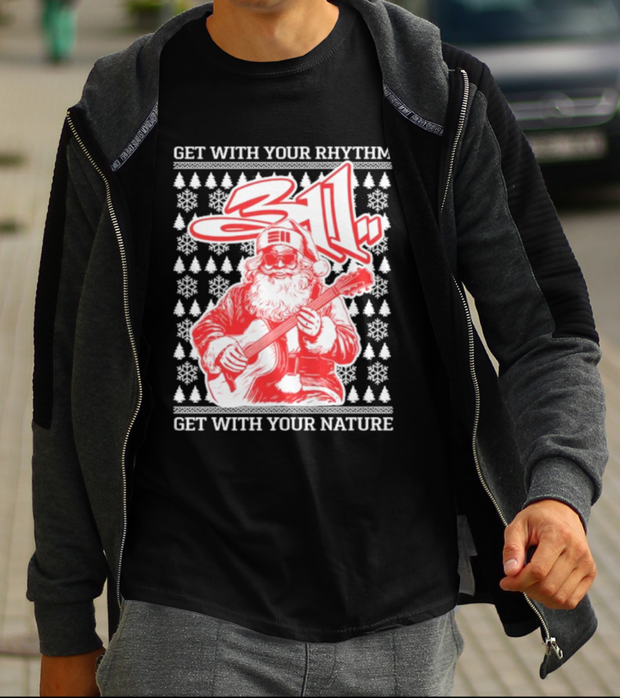311 Santa Get With Your Rhythm Nature Holiday T-Shirt