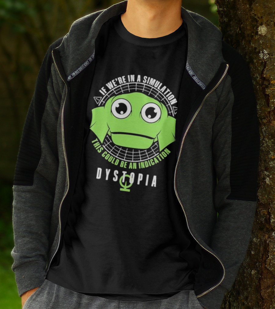 Dystopia If We're In A Simulation This Could Be An Indication Alien Face T-Shirt