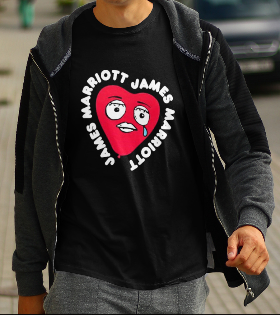 James Marriott Heart Face Are We There Yet T-Shirt