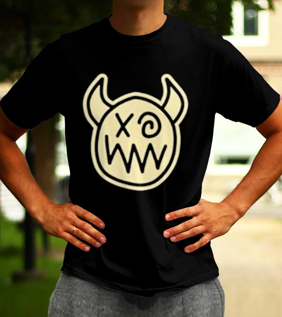 Joey Valence And Brae Double XP Demon Icon With Horns And Crossed Eyes T-Shirt