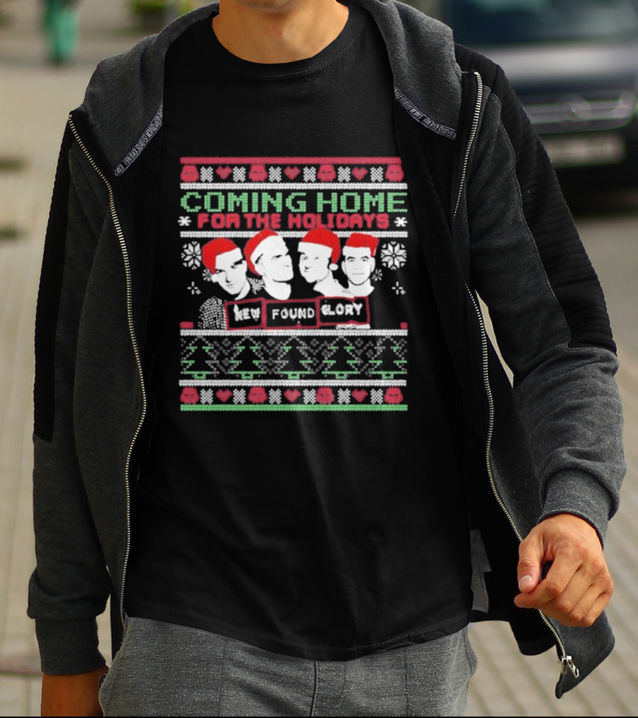 New Found Glory Coming Home For The Holidays Ugly Sweater Band T-Shirt