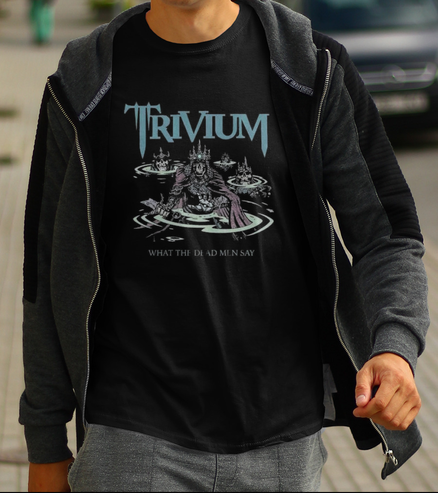 Trivium What The Dead Men Say Skeleton King With Skulls In Water T-Shirt