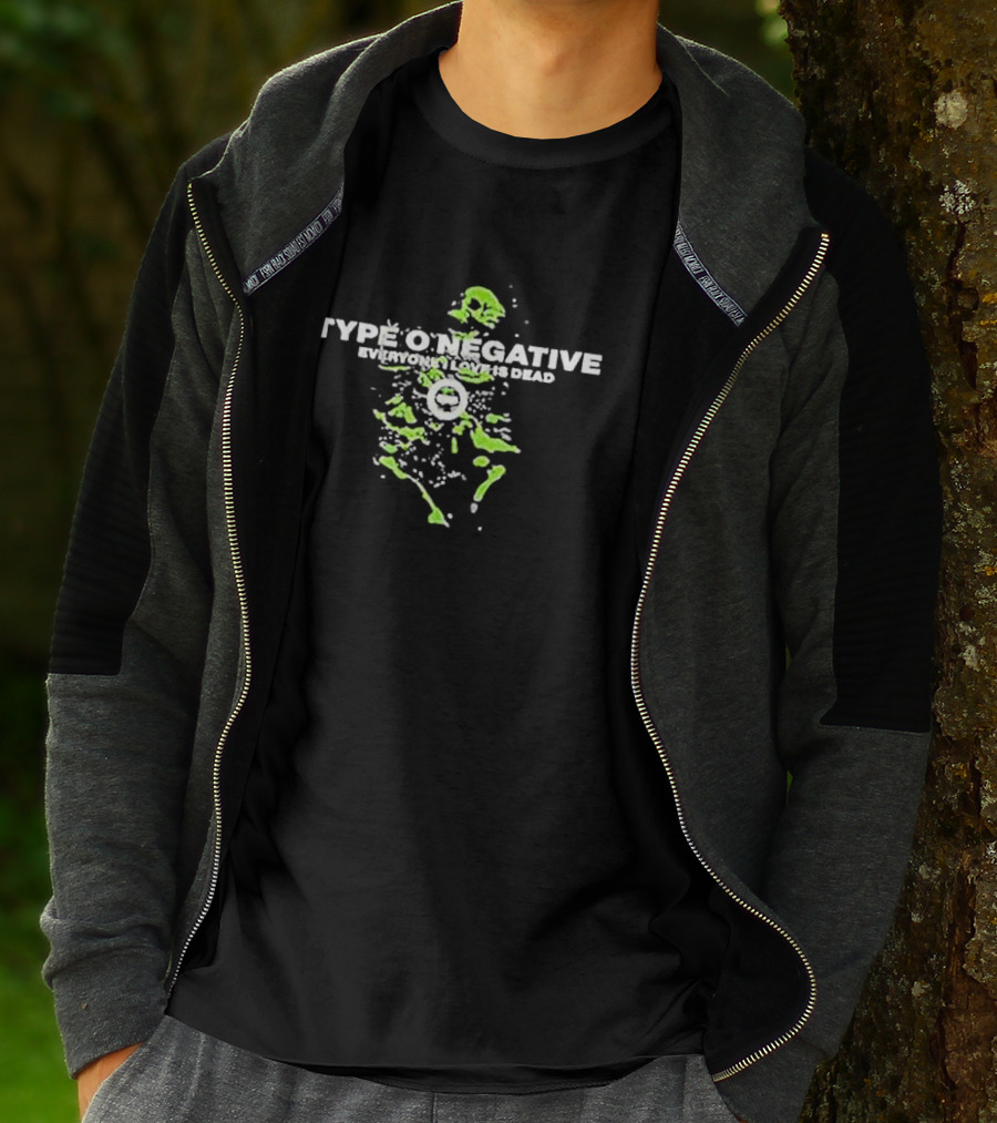 Type O Negative Everyone I Love Is Dead Green Skeleton T-Shirt