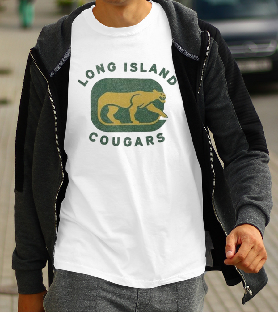 Long Island Cougars New York Hockey Team Iconic T-Shirt