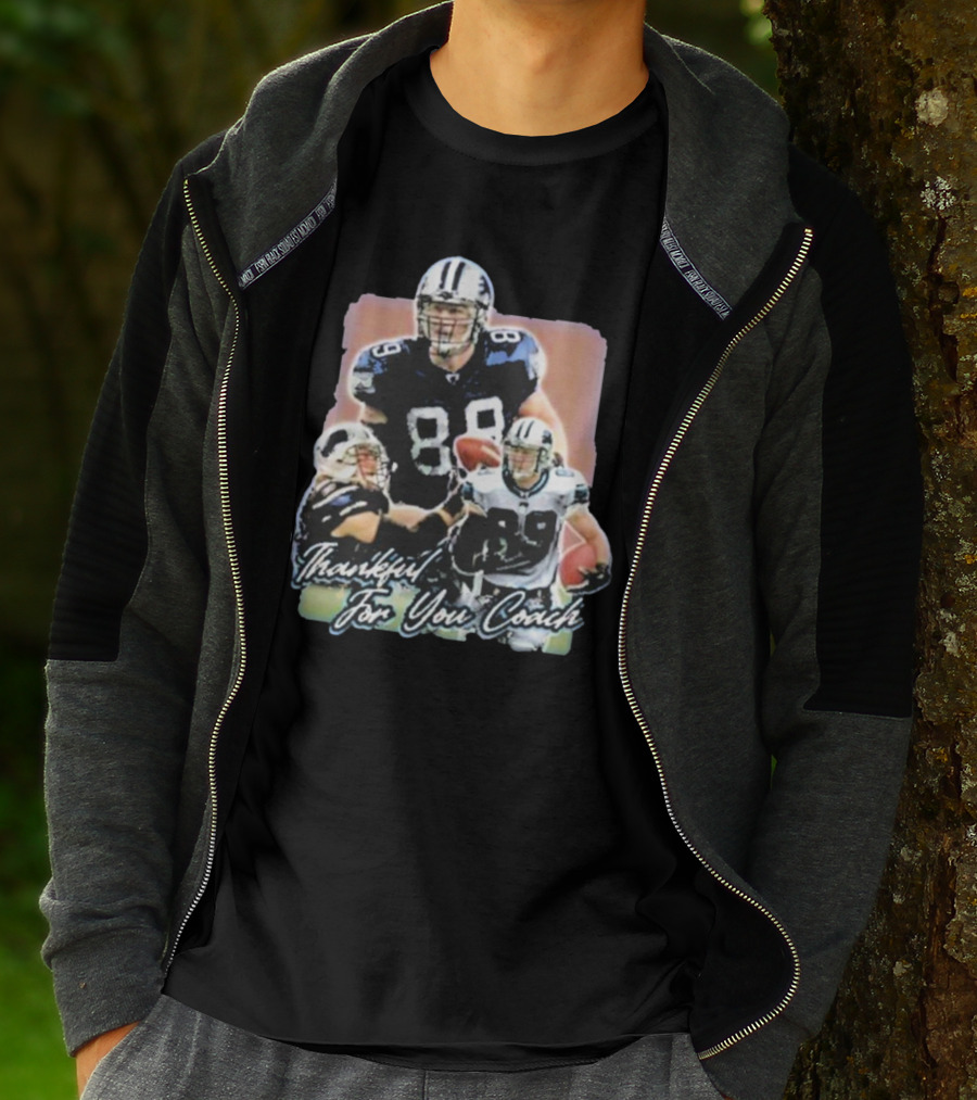 Thankful For You Coach Football Gratitude 89 Detroit T-Shirt