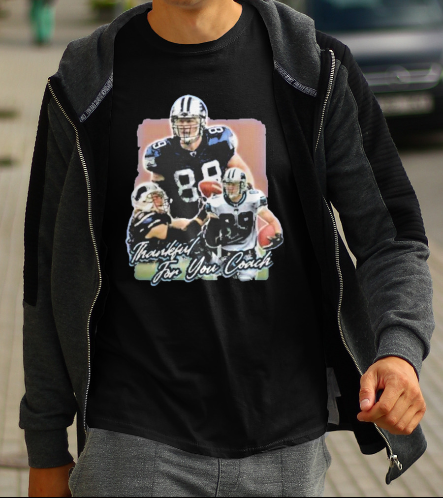 Thankful For You Coach Football Gratitude 89 Detroit T-Shirt