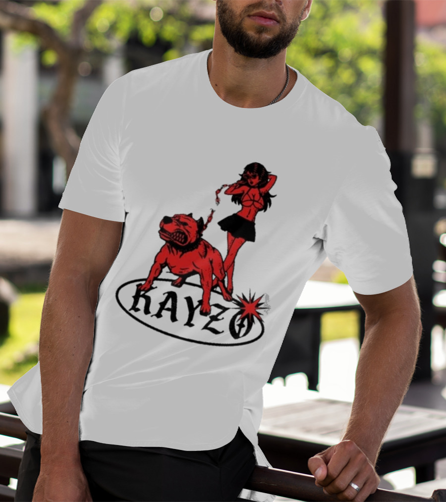 Kayzo Unleashed Red Dog And Woman T-Shirt