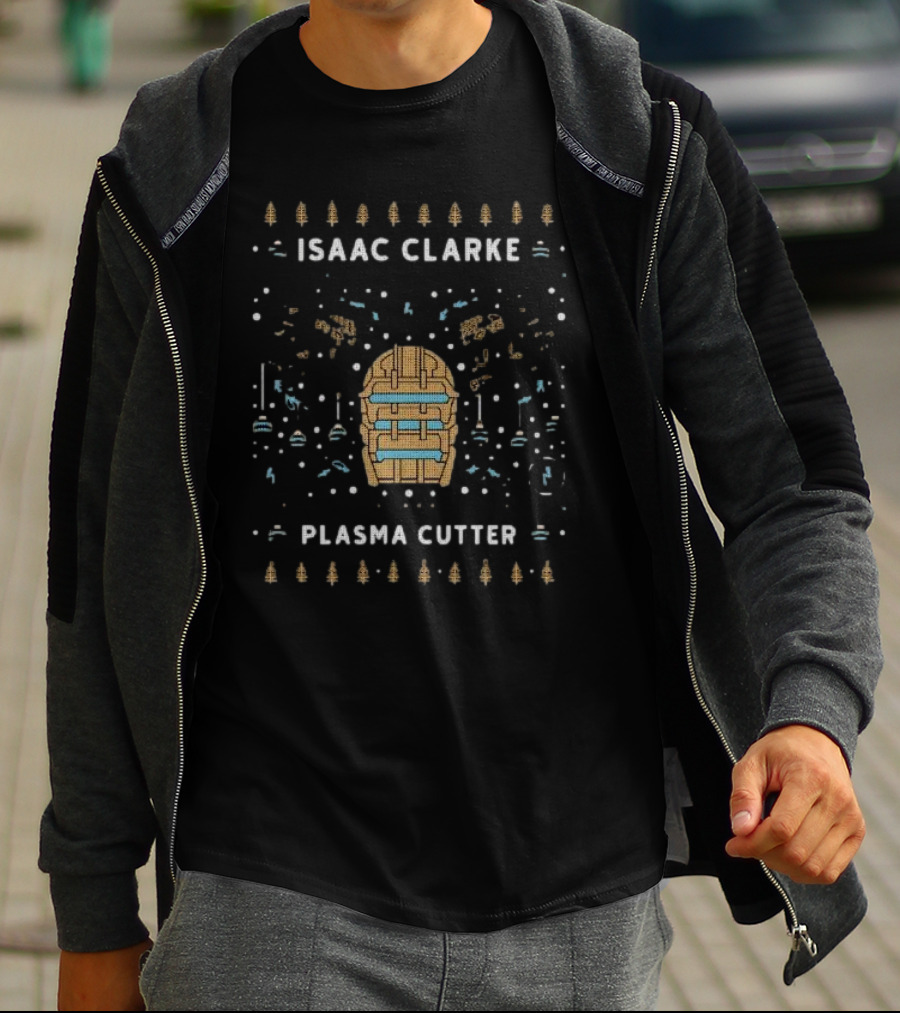 Isaac Clarke Plasma Cutter Ugly Christmas Sweater Sci-Fi Inspired T-Shirt