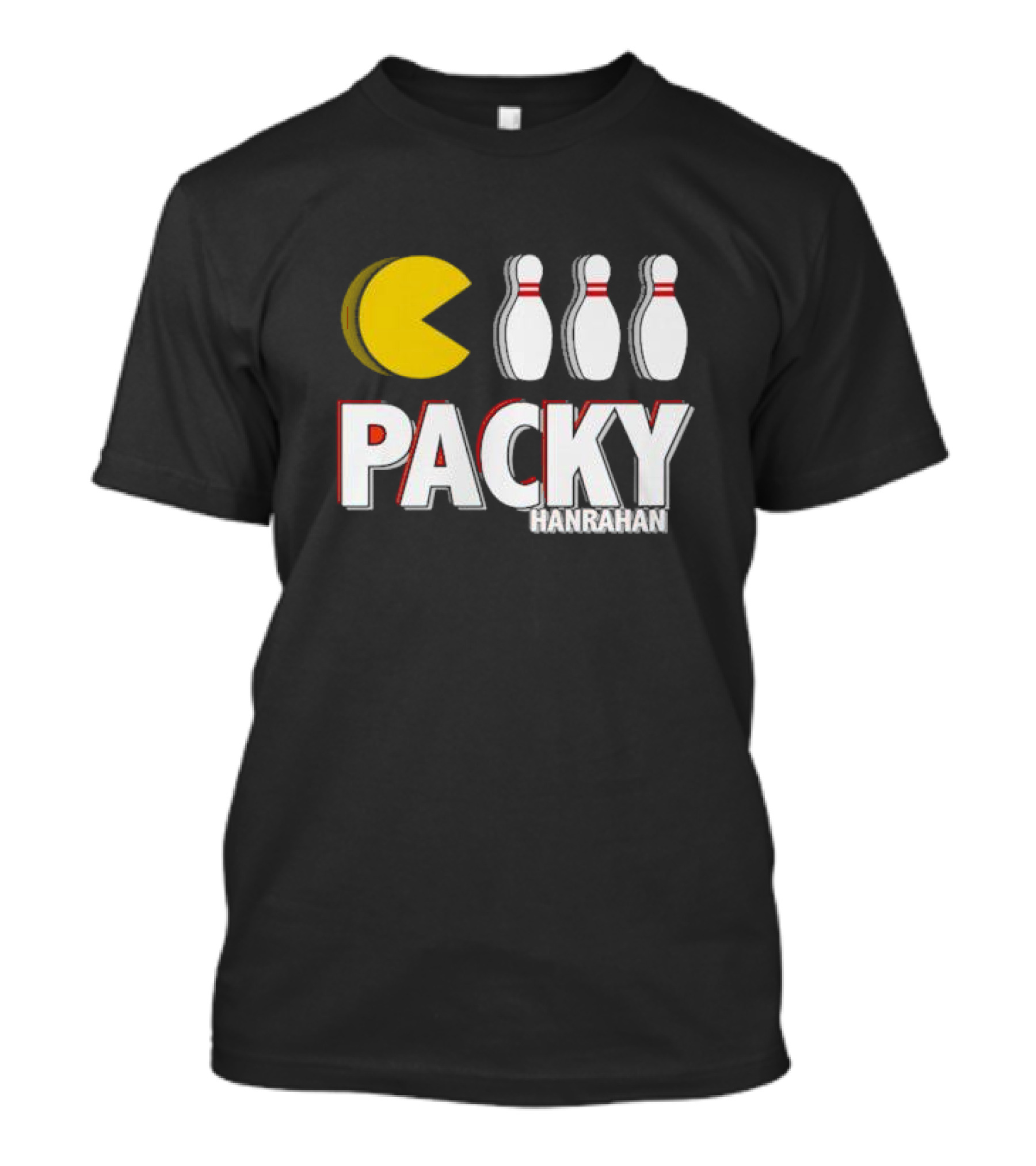 Packy Hanrahan Pac-Man Bowling Pins T-Shirt
