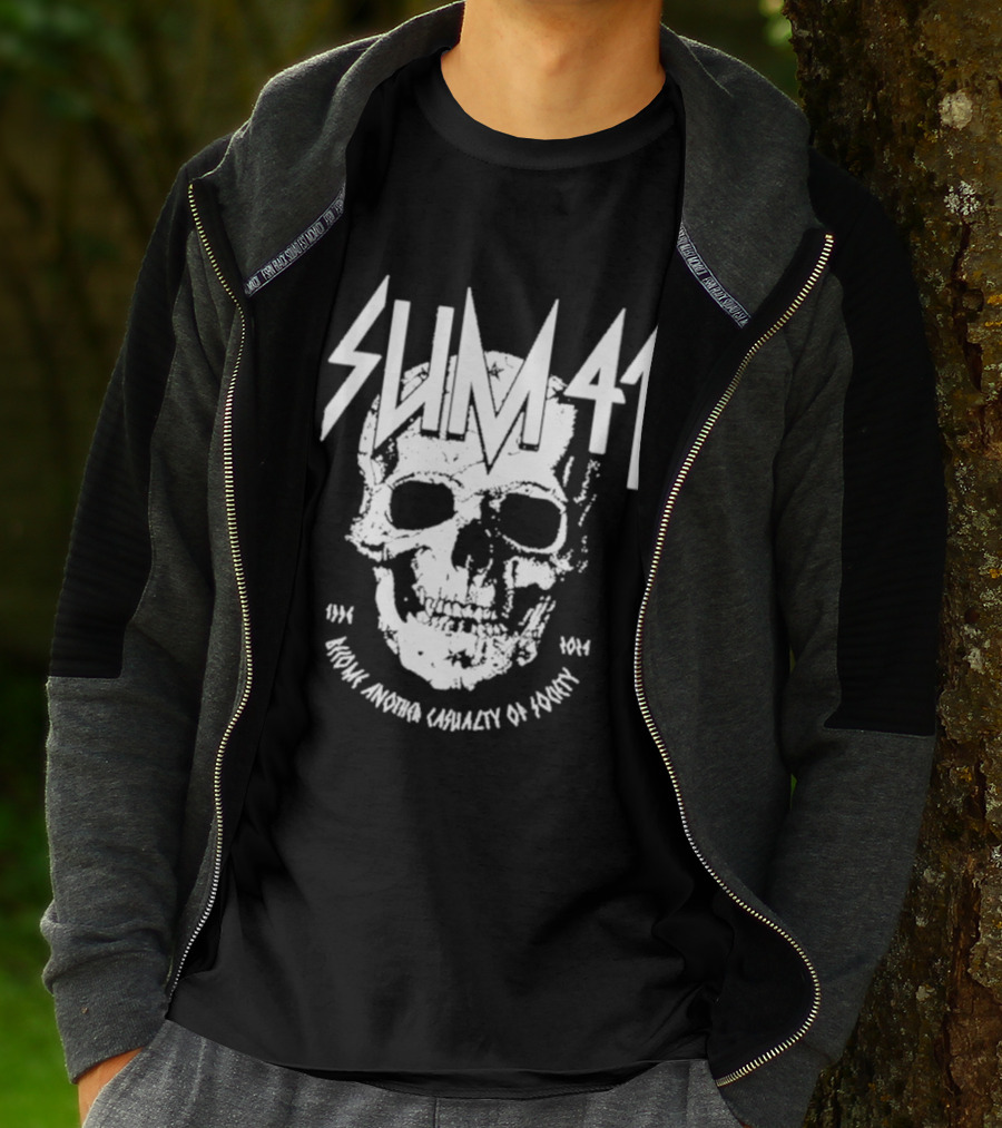 SUM 41 Iconic Another Casualty Of Society Skull 1996-2014 T-Shirt