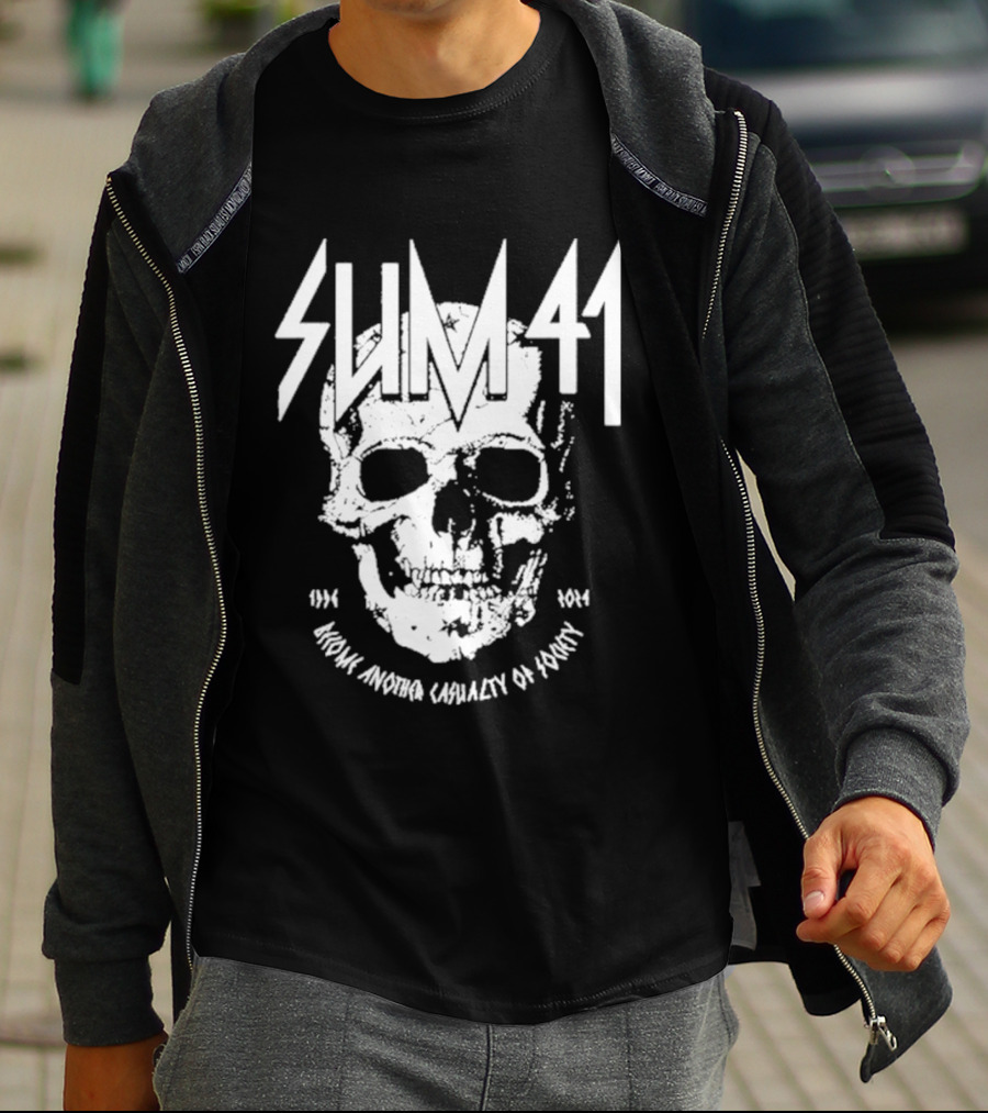 SUM 41 Iconic Another Casualty Of Society Skull 1996-2014 T-Shirt