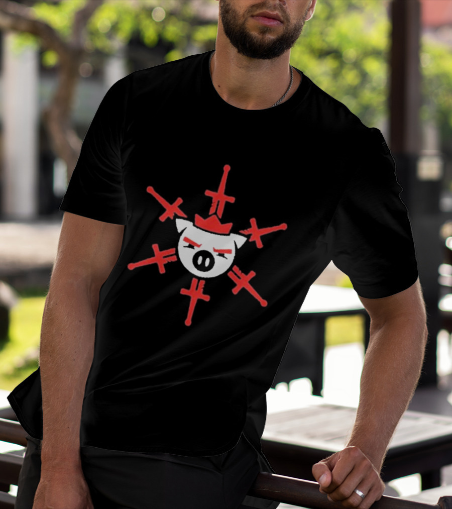 Technoblade Holiday Swordflake Pig Crown T-Shirt