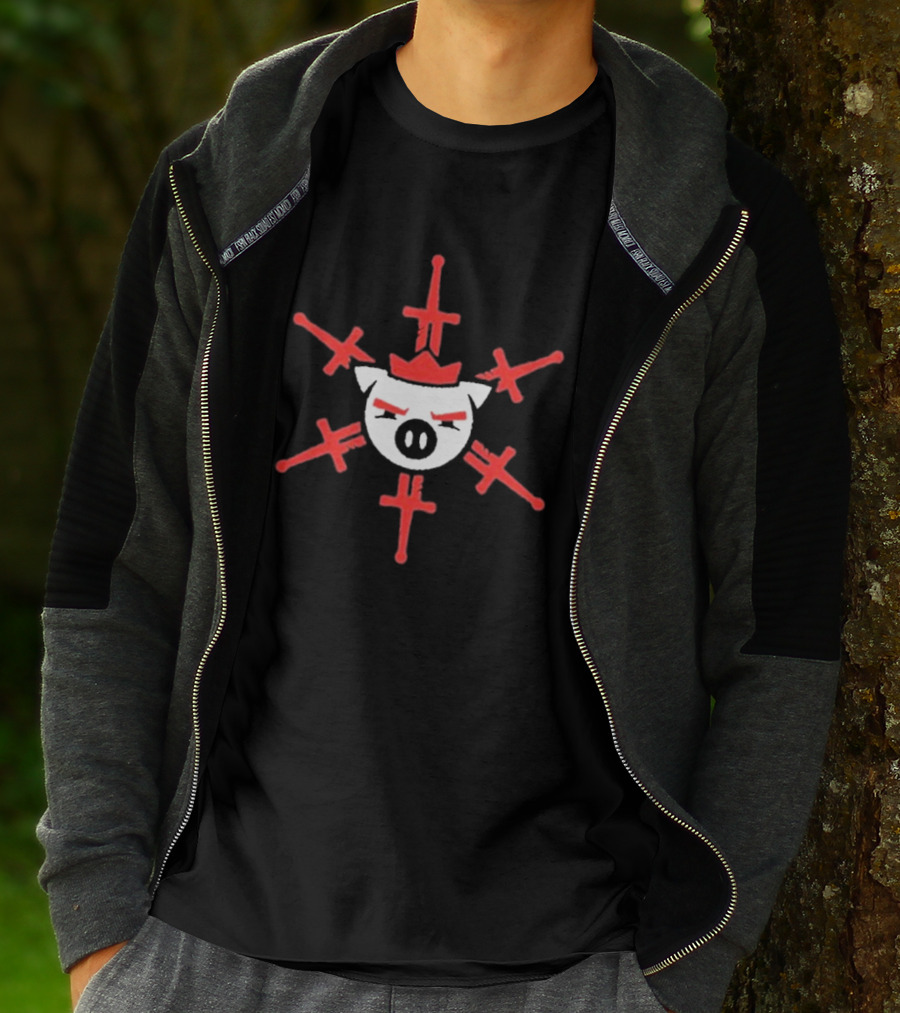 Technoblade Holiday Swordflake Pig Crown T-Shirt