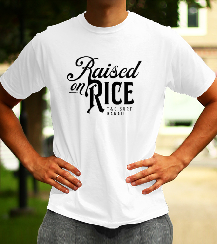 Raised On Rice T&C Surf Hawaii White Rice Jersey T-Shirt