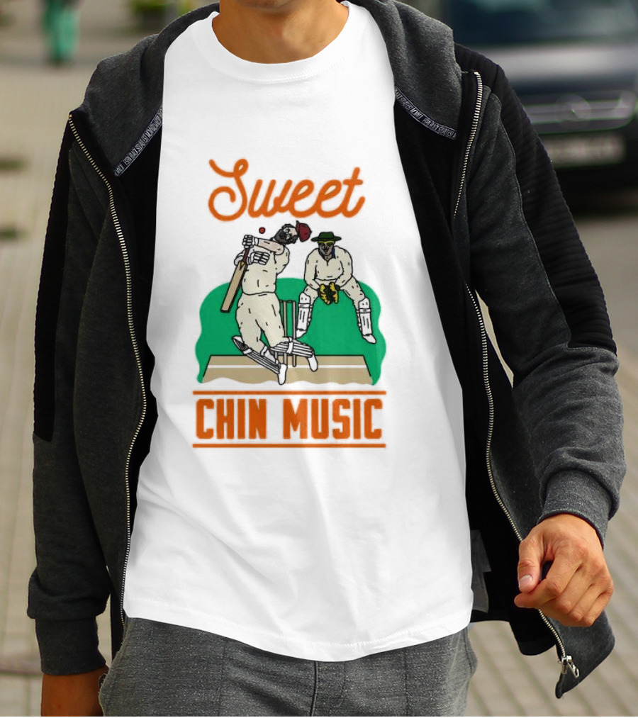Sweet Chin Music Cricket Scene T-Shirt