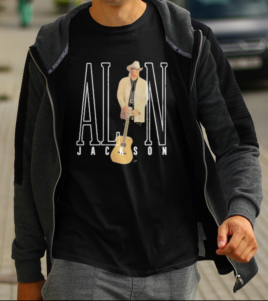 Alan Jackson Country Music Icon Standing With Guitar T-Shirt