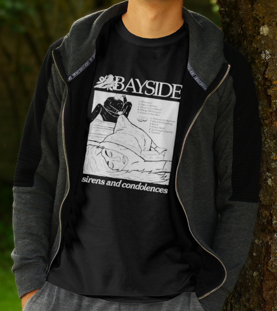 Bayside Sirens And Condolences Album Cover Artwork With Tracklist T-Shirt