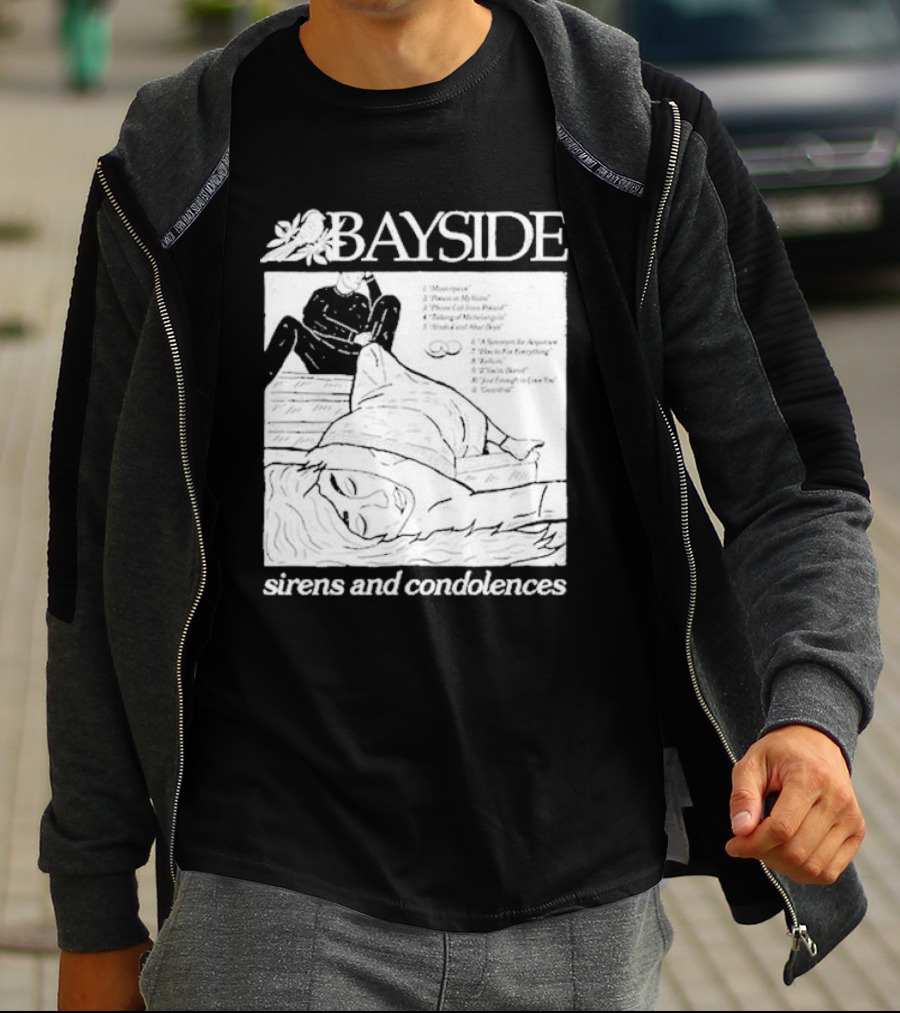 Bayside Sirens And Condolences Album Cover Artwork With Tracklist T-Shirt