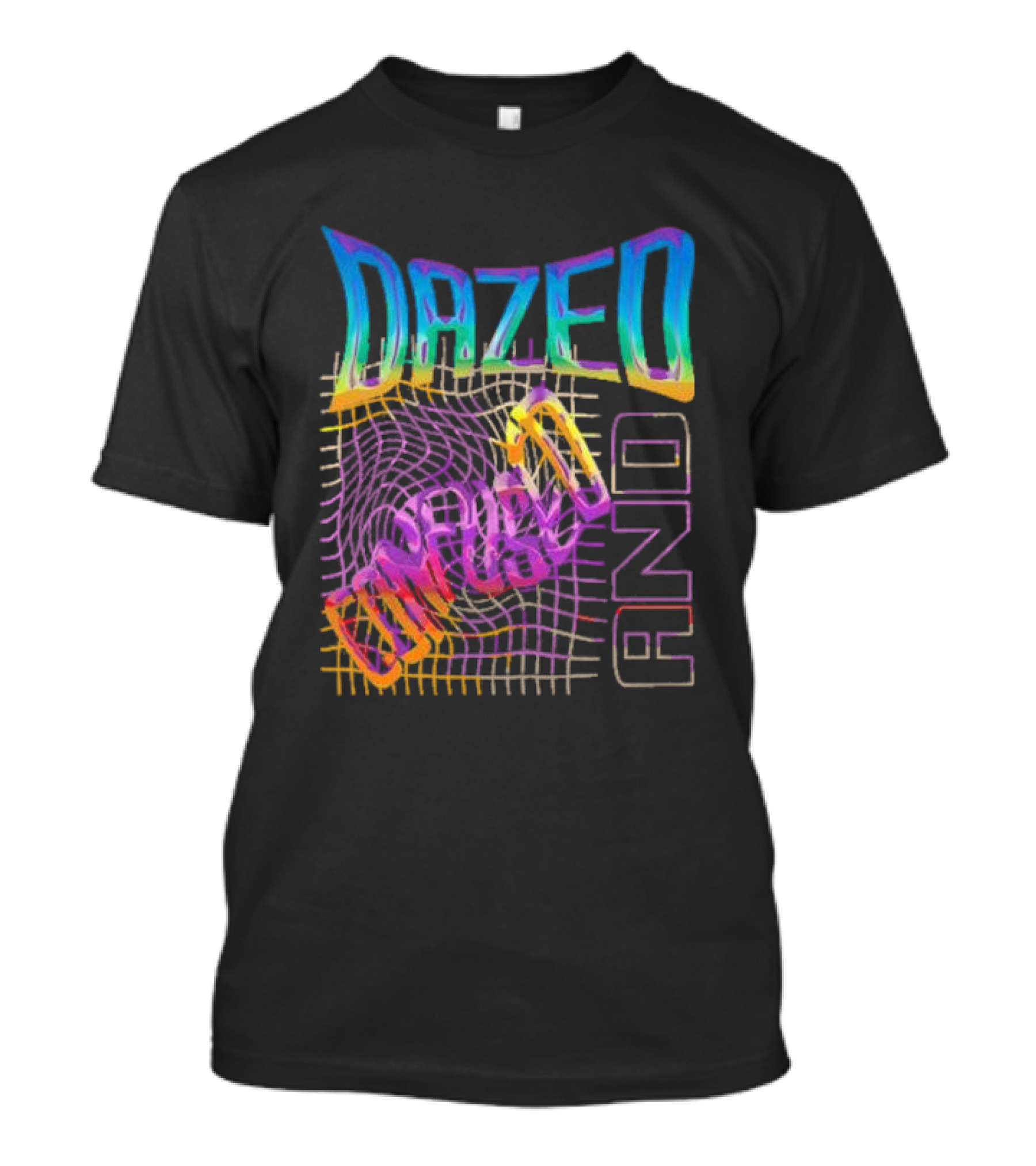 Dazed And Confused Vibrant Psychedelic Pattern Midnight Law T-Shirt