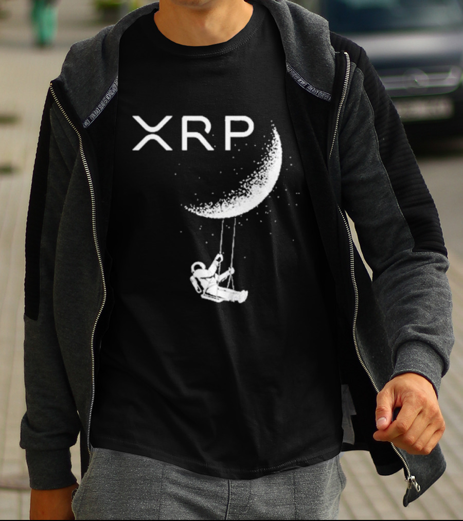 XRP Astronaut Swinging On The Moon T-Shirt