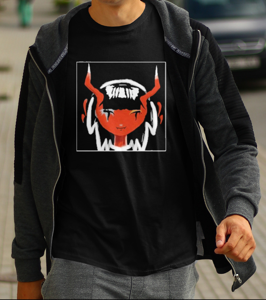 Meowskulls IRL Red Masked Character With Horns And Headphones T-Shirt