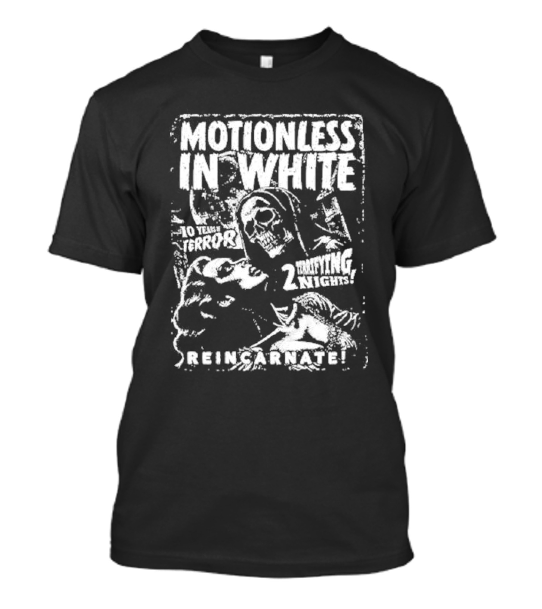 Motionless In White 10 Years Of Terror 2 Terrifying Nights Reincarnate T-Shirt