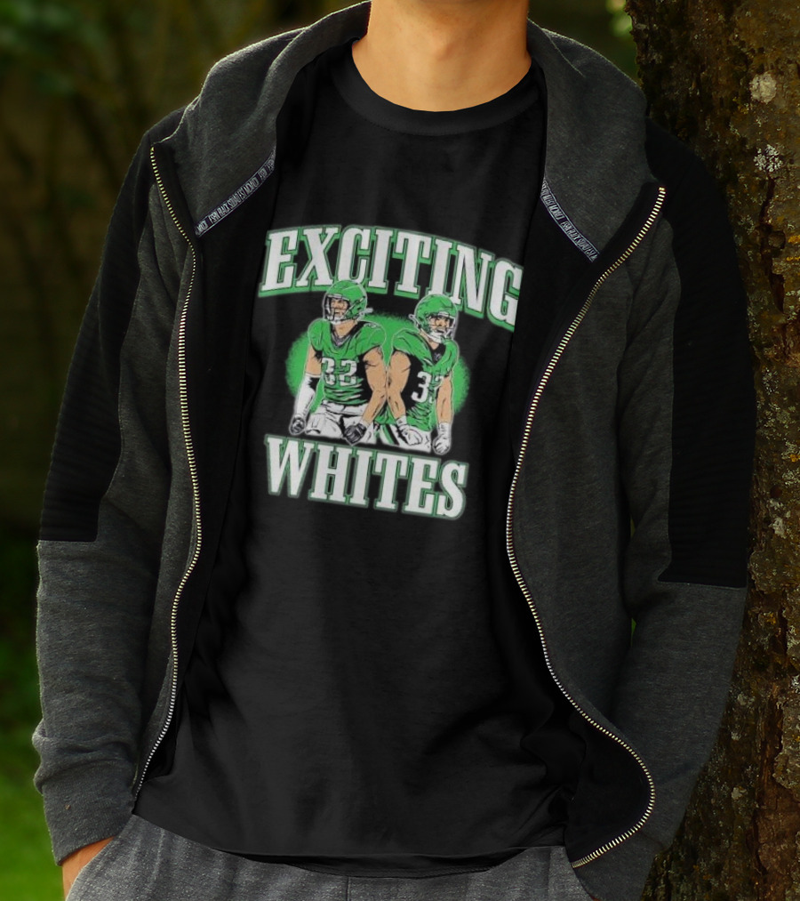 Exciting Whites Philadelphia Eagles Football Players T-Shirt