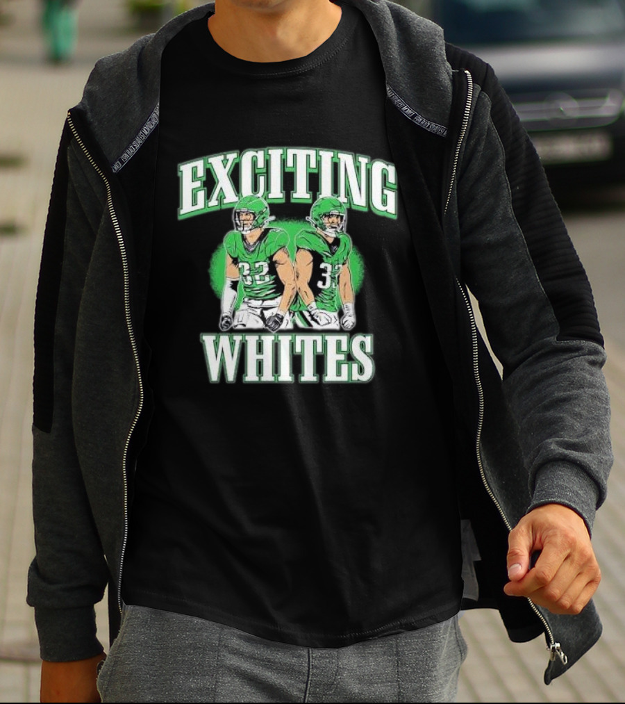 Exciting Whites Philadelphia Eagles Football Players T-Shirt