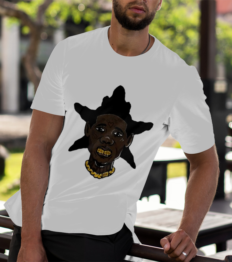 El Snappo Zootieee Wrld Star Head Gold Teeth Necklace T-Shirt