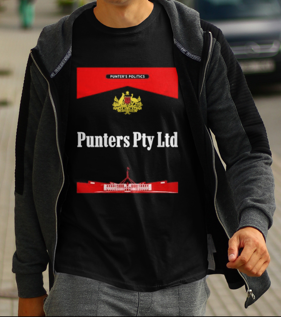 Punter’s Politics Punters Pty Ltd Government Parliament Building Emblem T-Shirt