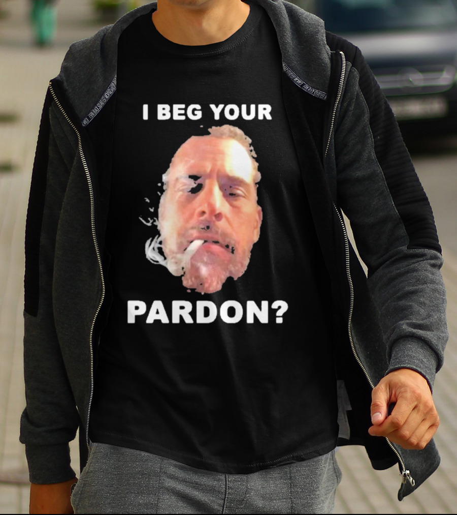I Beg Your Pardon? Smoking Face Image T-Shirt