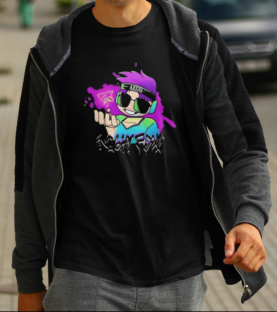 Nightfoxx Noob Headband Spray Paint T-Shirt