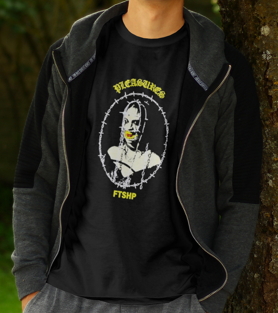 PLEASURES Barbed Wire Face FTSHP Collection T-Shirt