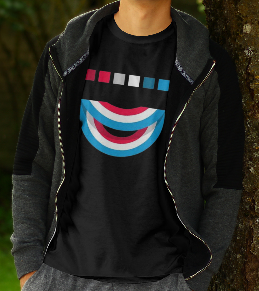 Tavar Zawacki LAZY CIRCLE Wynwood Walls Red White Blue Arches T-Shirt