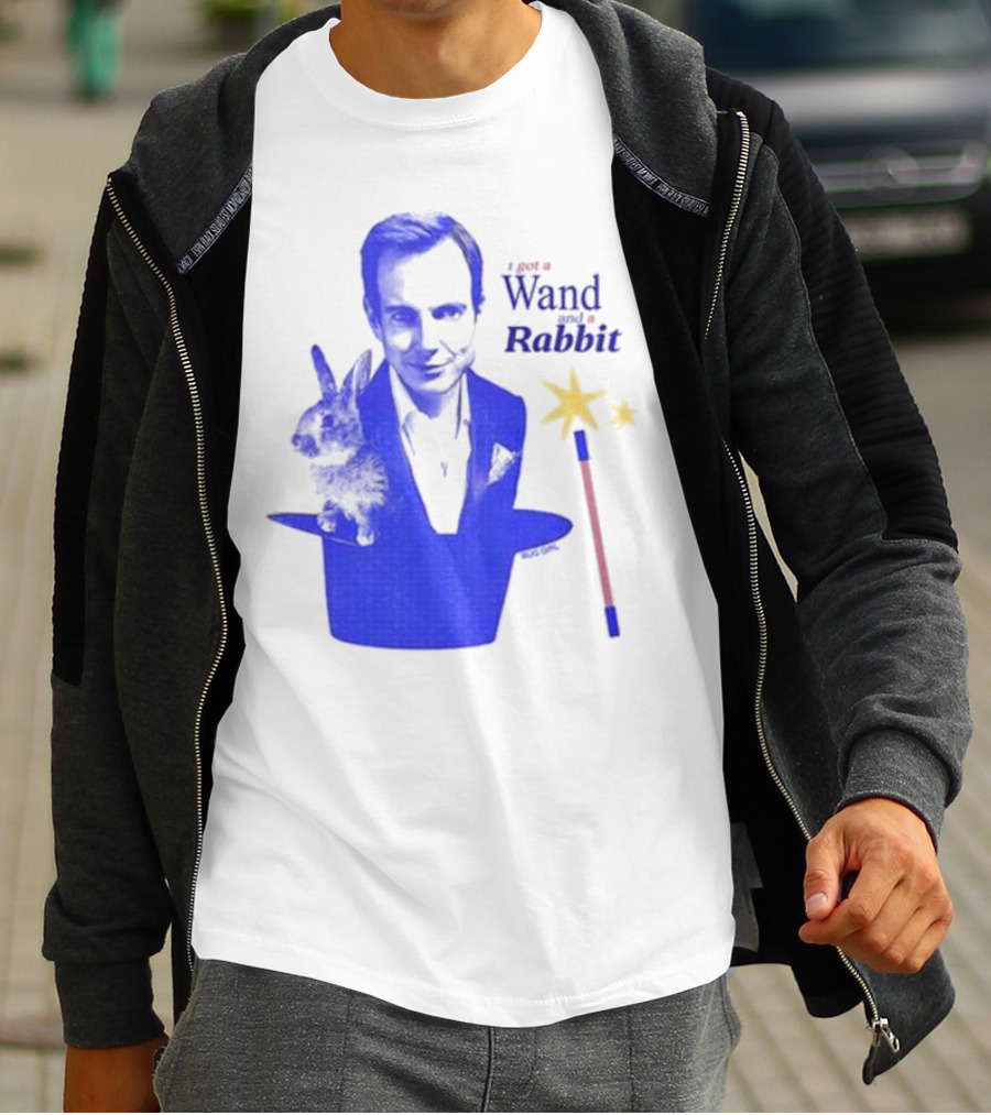 I Got A Wand And A Rabbit Magic Wand Top Hat And Stars T-Shirt