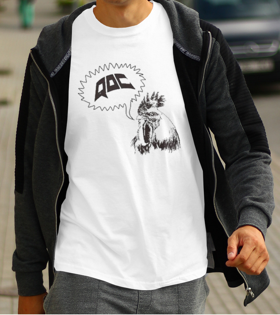 QOC Rooster Quarters Of Change Speech Bubble T-Shirt