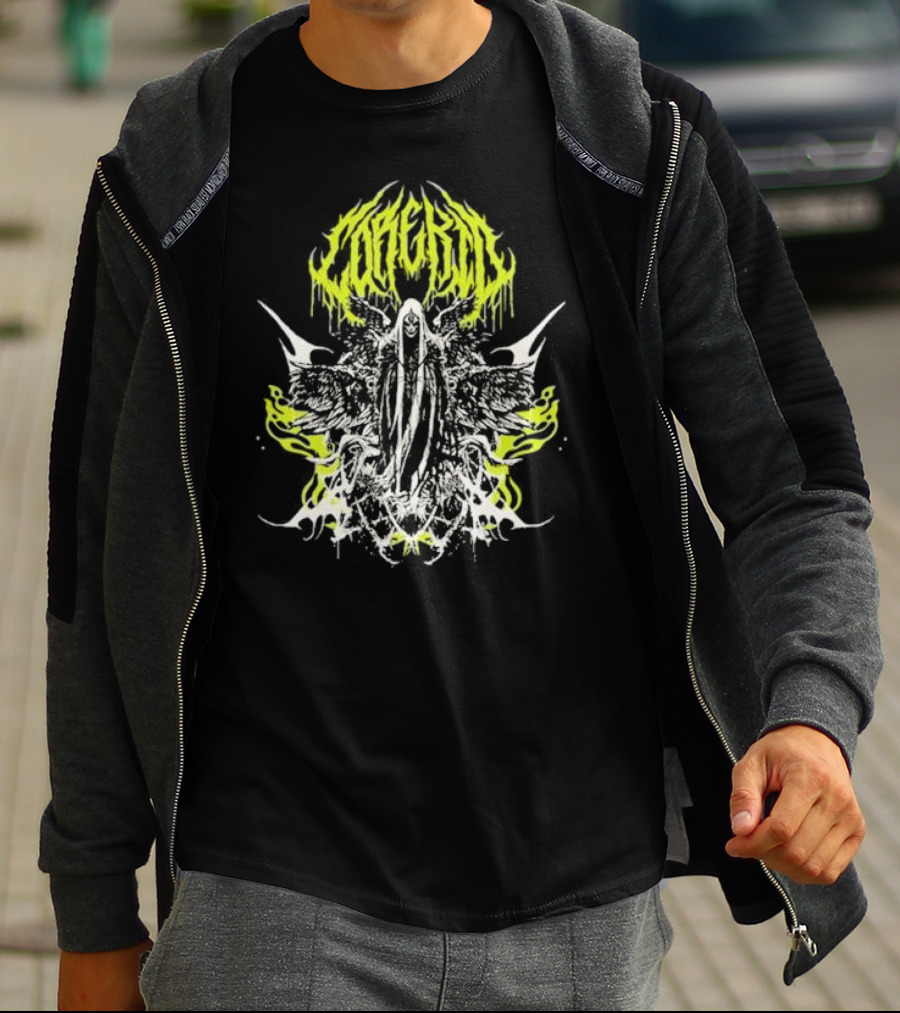 Corekid Dark Angel Grim Reaper Gothic Wings Neon T-Shirt